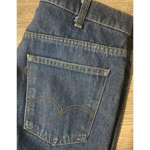Vintage 80s Levi's 517 Boot Cut Orange Tab Dark Wash Blue Jeans Sz 34x30 (34x29)